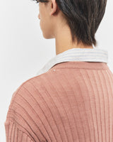 Bluesf merino wool henry neck knitwear - Peach