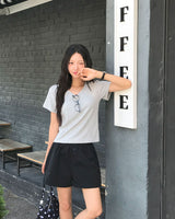 [MADE/S,M] ベーシックレーヨンVネック半袖Tシャツ