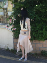 Angel Drape Unbal Long Skirt