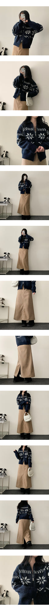 Chenly Nordic Two Way Knitwear Zip-Up