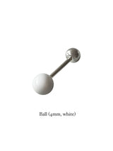 Pastel doodle piercing (White)