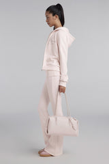 Sheer Romance Folded Pants, Pink