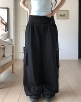 Cord Strap Folding Cargo Training Pants