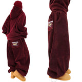 Wide corduroy mink napping pants