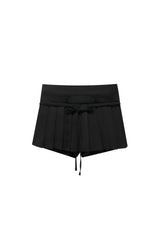 ASTRAL PLEATS SKIRT PANTS / BLACK