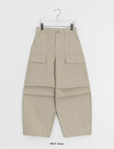 Roil Cotton Wide Cargo Pants