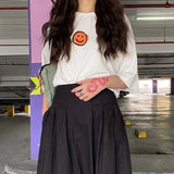 FAITH FADE - Small Smiley Oversized Tee (White)