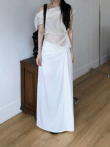 Waiby twisted long skirt (3 colors)