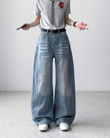Visor Wrinkle Wide Denim