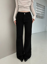 Slim fit low semi-boot pants