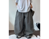 SIDE LIGHTENING 🩶💛🖤 NYLON OVER WIDE OVER LONG PANTS 💛3COLOR