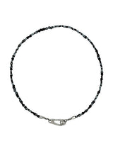 Monotone carabiner bead necklace