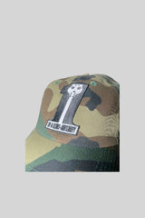 "1 OF A KIND" LOGO 6 PANEL CAP(CAMO)