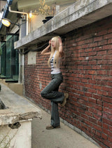 vintage pocket low rise pants