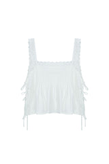 Pintuck Ribbon Bustier [Ivory]