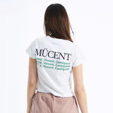 SLOGAN HALF T (Crop, Loose fit)