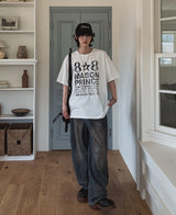 レートバックレザーポケットデニムパンツ