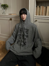 Things Waffle Boxy Hooded Long Sleeve T-shirt