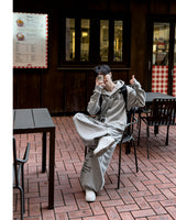 Dark Button Hooded Cardigan