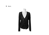 Hyujin Button See-Through Knit Cardigan
