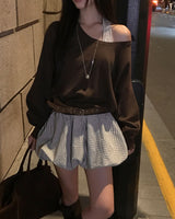 [ORIGINAL] Mellow U-Neck Long Sleeve Knit