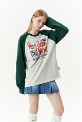 Very Close Raglan Over Fit Long Sleeve
