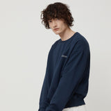 ロゴダメージスウェットシャツ WHITE NAVY