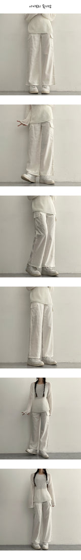 [Short, Basic, Long/S2XL] [Summer Long Pants!] May Back Banded Linen Semi Wide Cotton Cargo Pants