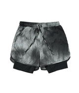 ゼロシェル タイダイ 2イン1 パンツ (Black)