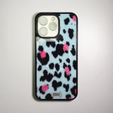 Soft Pop Leopard Phone Case Soft Blue (BK_MagSafe Glass)