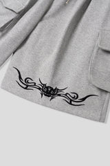 Scull cargo sweat bermuda pants 2C