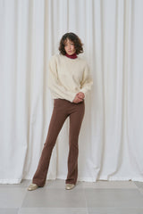 Carol boot-cut pants_brown