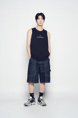 25SS ラウンディングシンボルロゴスリーブレス ブラック