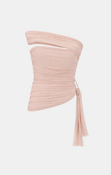 Seia Slim Sheer Shirring Top