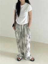 Tie-dye summer wide pants