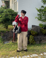 Marel One-tuck Wide Cotton Pants