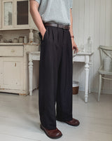 Dainel Two-Tuck Wide Slacks