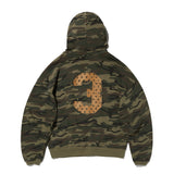 Crow Keys Crop Hood Zip-up (Camo)