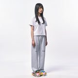 クロップTシャツ MELANGE WHITE