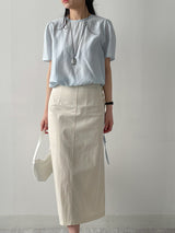 String See-through Short Sleeve Crop Blouse