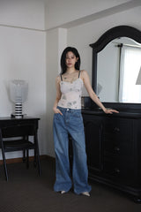 Flower Mesh Blanc Sleeveless