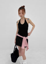 [MADE] Flote Halter String Sleeveless Top (Built-in Cap)