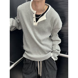 [S/S] ウォーマーヘンリーネックワッフルスリーブレス(4color)