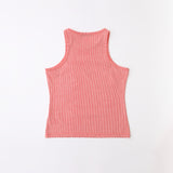 Button off crop cardigan set Red