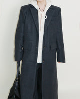 Stutch Solid Wool Long Coat (Lining Fleece-lined)