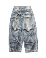 Dirty light blue baggy jean
