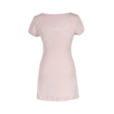 Rosette Ribbon Dress (PINK)