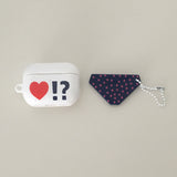 Heart polka-dot red glossy AirPods case