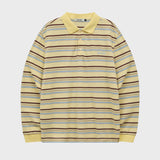 ストライプロゴピケロングスリーブTシャツ