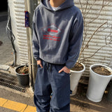 オーバーサイズピグメントダイフリースパーカー